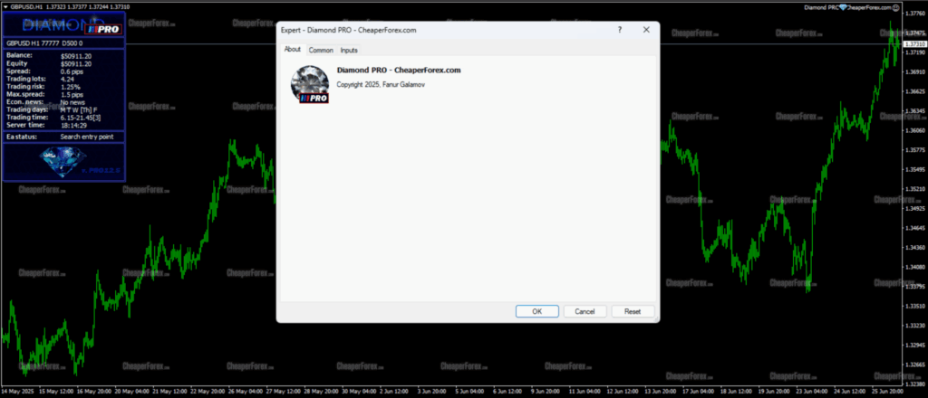 Diamond PRO EA MT4 Download (Latest) | High-Performance News-Aware ...