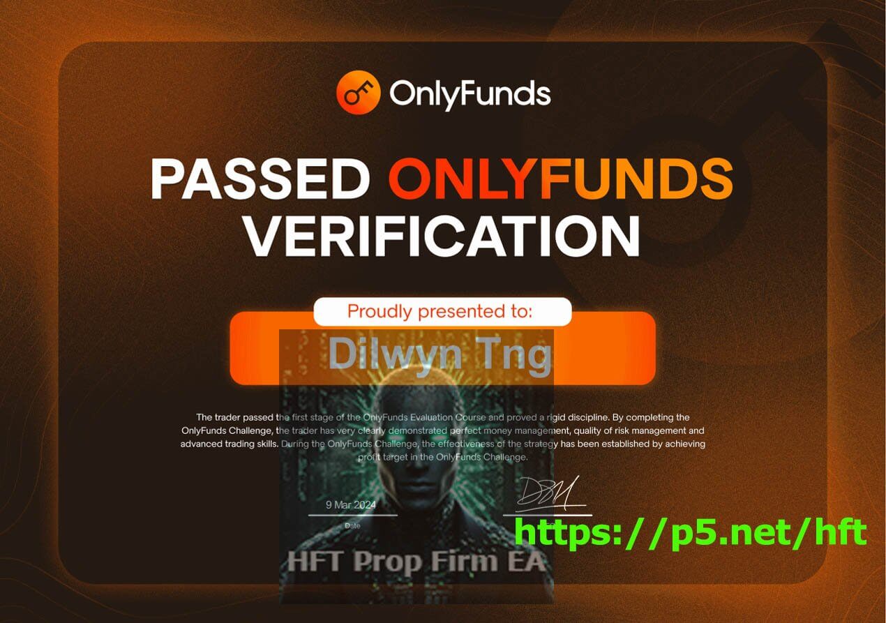 HFT Prop Firm EA Certificate