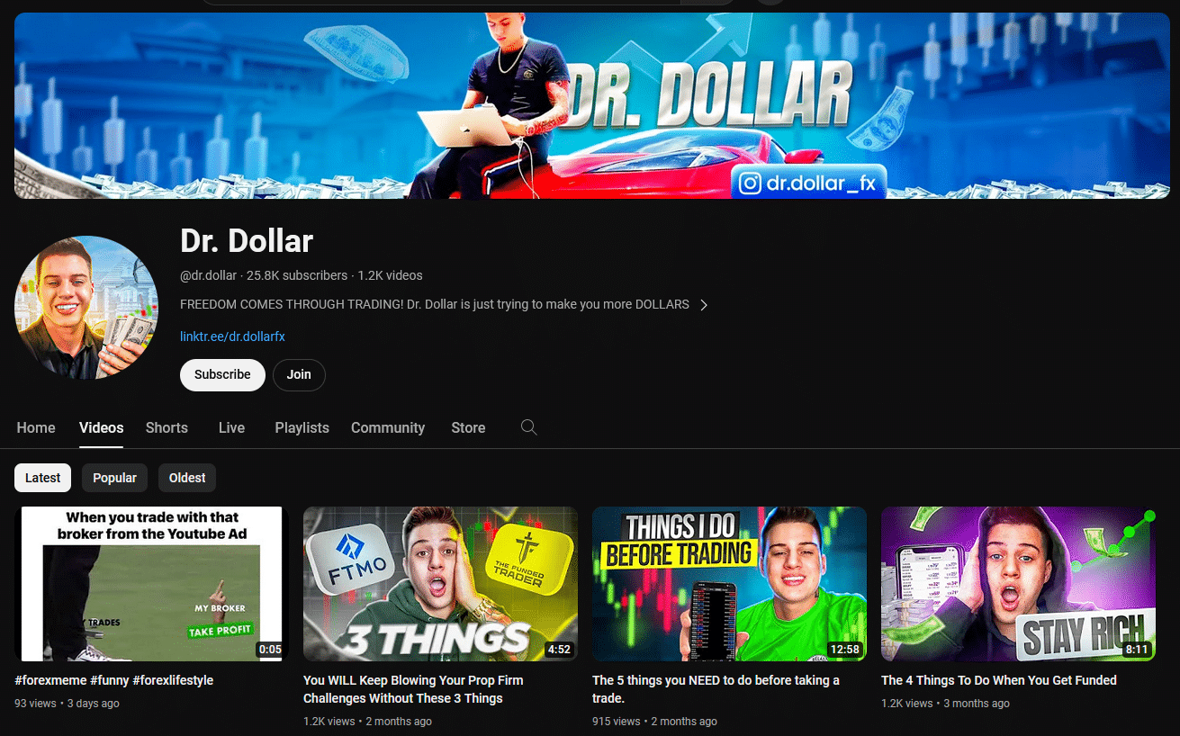 Dr. Dollar Freedom Bot EA YouTube Channel
