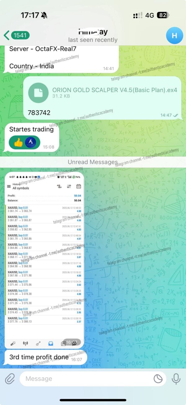 Orion Gold Scalper Profit Locked