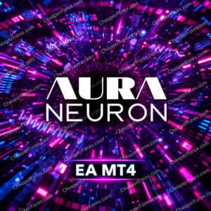 Aura Neuron EA MT4 promotional cover with repeated CheaperForex.com watermarks