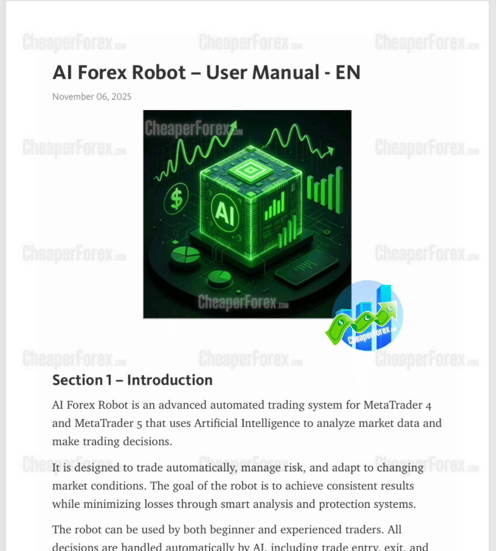 AI Forex Robot User Manual