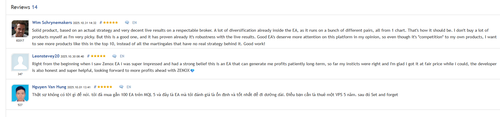 Zenox EA Reviews from Real Customers Zenox EA Reviews from Real Customers