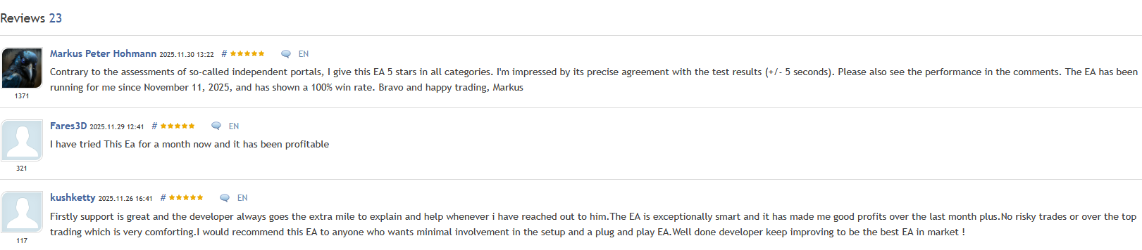 AI Gold Sniper MT5 — 23 verified reviews on MQL5 AI Gold Sniper MT5 — 23 verified reviews on MQL5