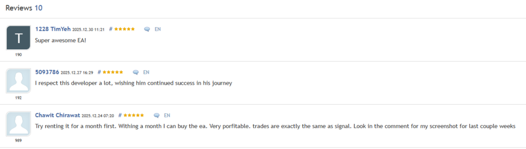 Golden Hen EA — Verified 5-star reviews from MQL5 purchasers Golden Hen EA — Customer Reviews on MQL5