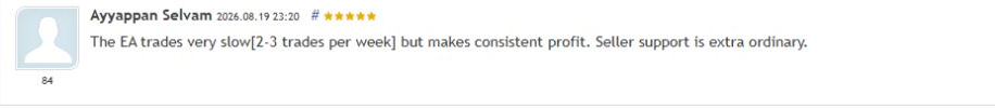 Ayyappan Selvam MQL5 customer review of Vortex Gold