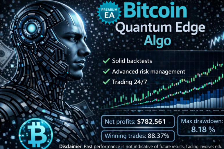 Bitcoin Quantum Edge Algo MT4 — key features overview: solid backtests, risk management, 24/7 trading