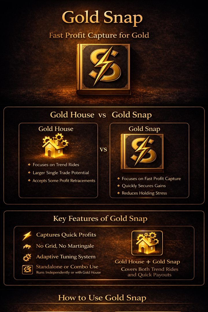 Gold Snap vs Gold House — complementary strategies from the same developer