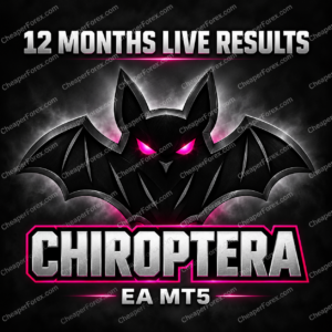 Chiroptera EA MT5 black bat cover with twelve months live results headline