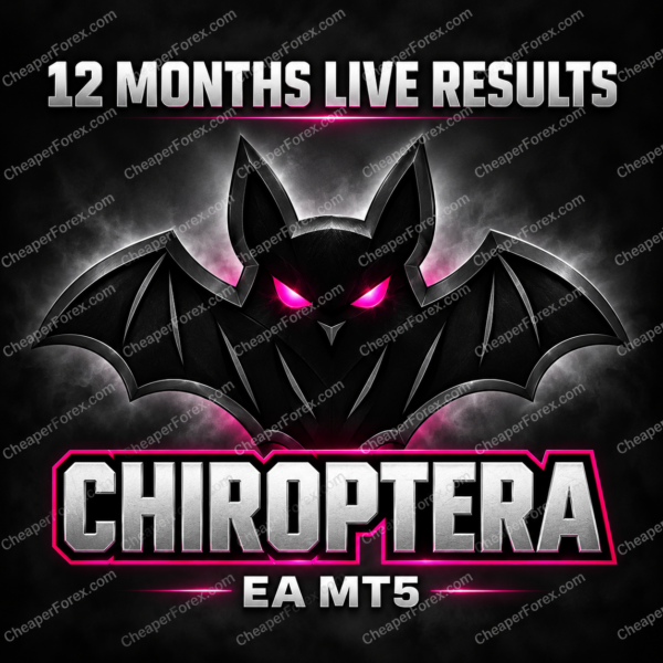 Chiroptera EA MT5 black bat cover with twelve months live results headline