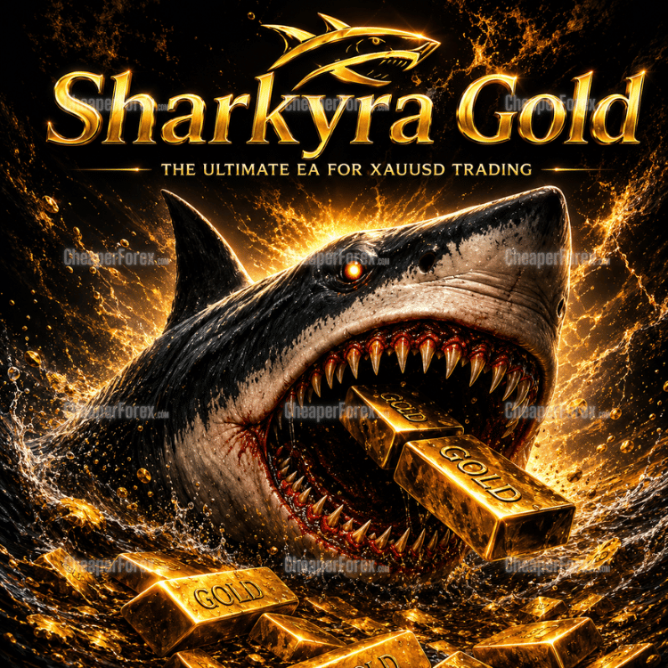 Sharkyra Gold EA MT5 — XAUUSD M5 multi-timeframe trend trading robot by Nico Demus Sitepu