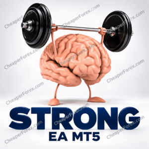 Strong EA MT5 cover with repeated CheaperForex.com watermarks