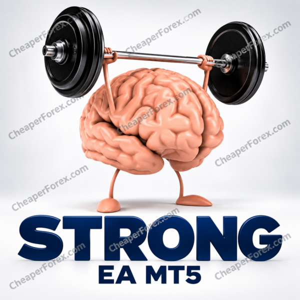 Strong EA MT5 cover with repeated CheaperForex.com watermarks