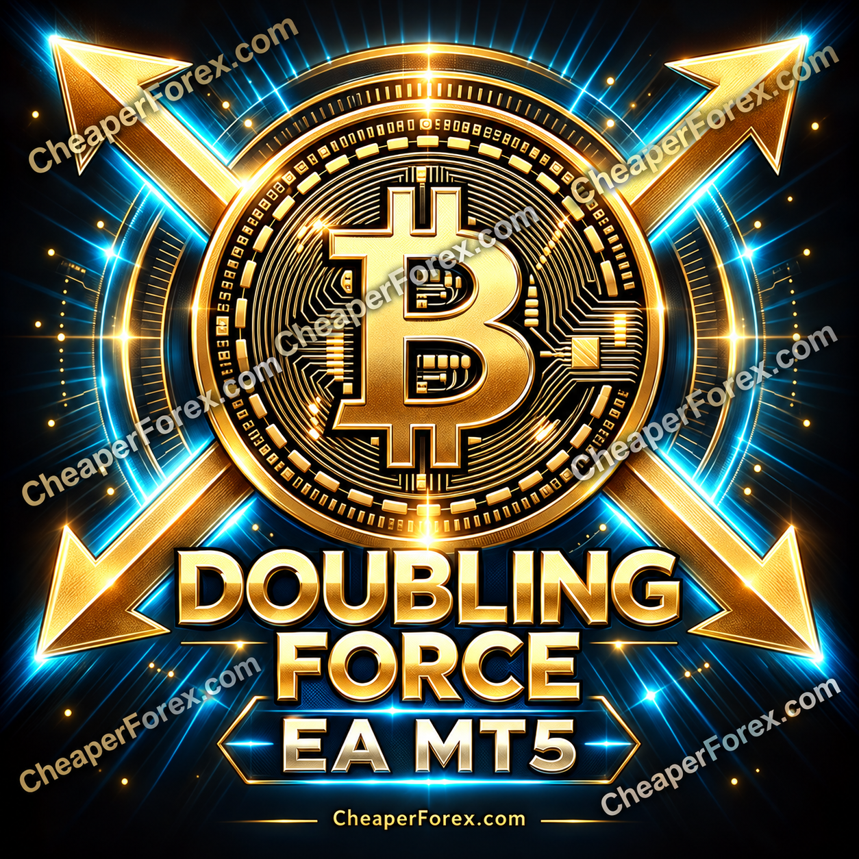 Doubling Force EA MT5 promotional cover with CheaperForex.com watermarks