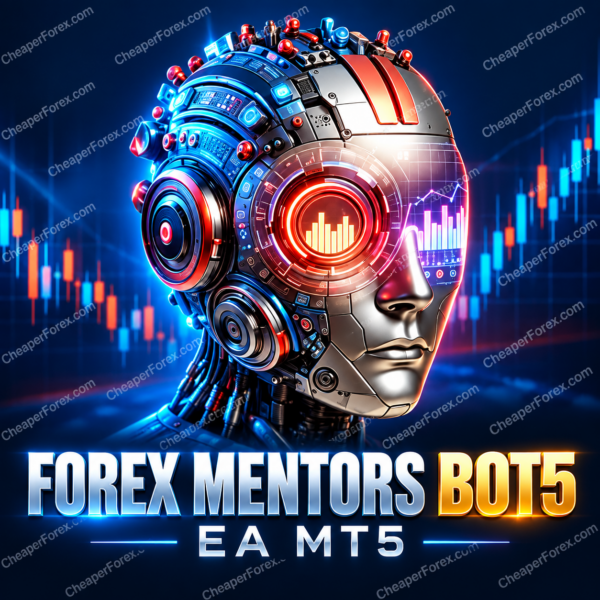 Forex Mentors Bot5 EA MT5 cover with repeated CheaperForex.com watermarks