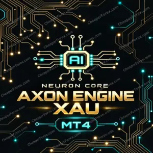 Axon Engine XAU EA MT4 promotional artwork with CheaperForex.com watermarks