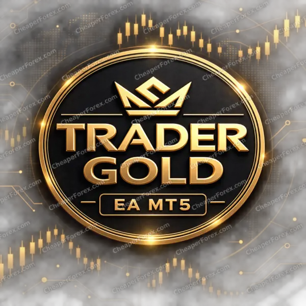 Trader Gold EA MT5 promotional artwork with CheaperForex.com watermarks