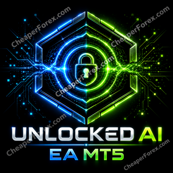 Unlocked AI EA MT5 cover with repeated CheaperForex.com watermarks