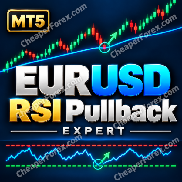 EURUSD RSI Pullback Expert MT5 high-quality watermarked promotional cover
