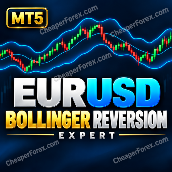 EURUSD Bollinger Reversion Expert MT5 high-quality watermarked promotional cover