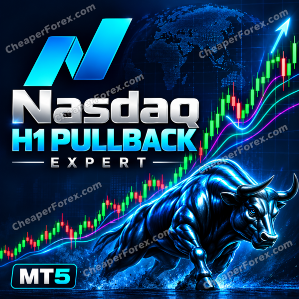 Nasdaq H1 Pullback Expert MT5 high-quality watermarked promotional cover