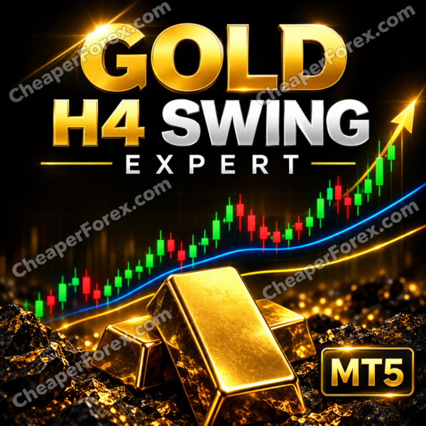 Gold H4 Swing Expert MT5 high-quality watermarked promotional cover