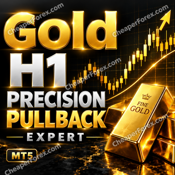 Gold H1 Precision Pullback Expert MT5 high-quality watermarked promotional cover