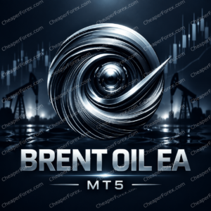 Brent Oil EA MT5 promotional artwork with CheaperForex.com watermarks