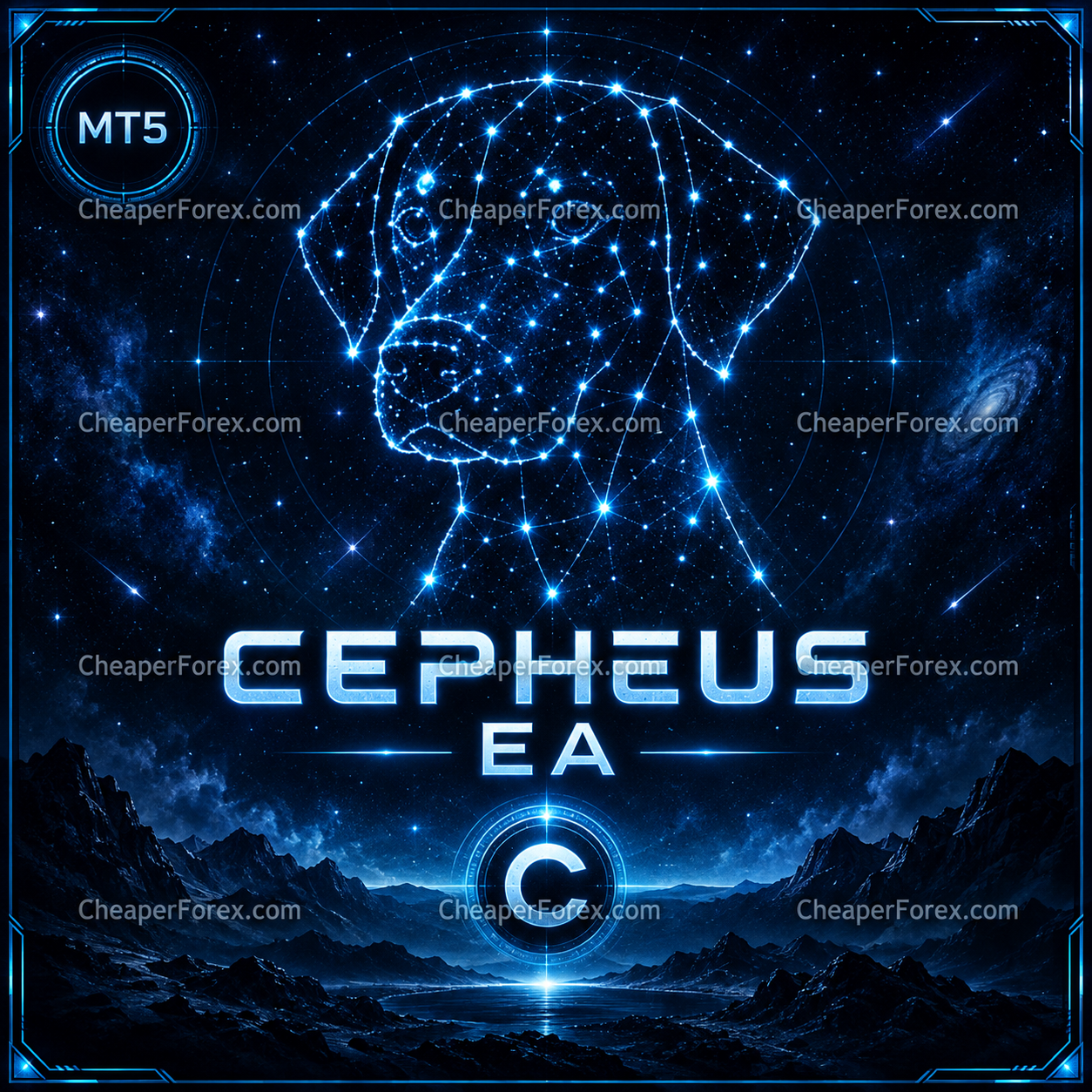 Cepheus MT5 EA artwork with CheaperForex.com watermarks