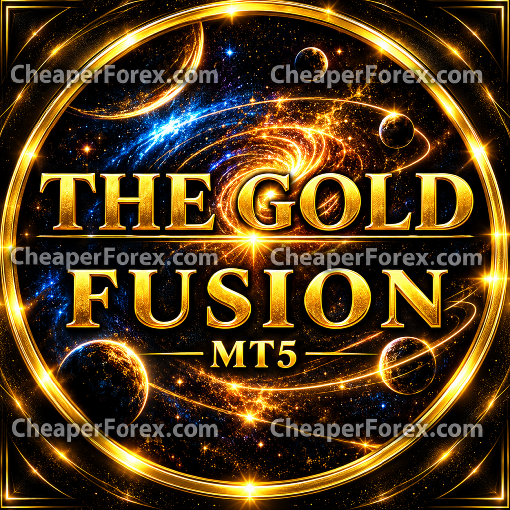 The Gold Fusion MT5 promotional cover with CheaperForex.com watermarks. Original evidence is shown separately below.