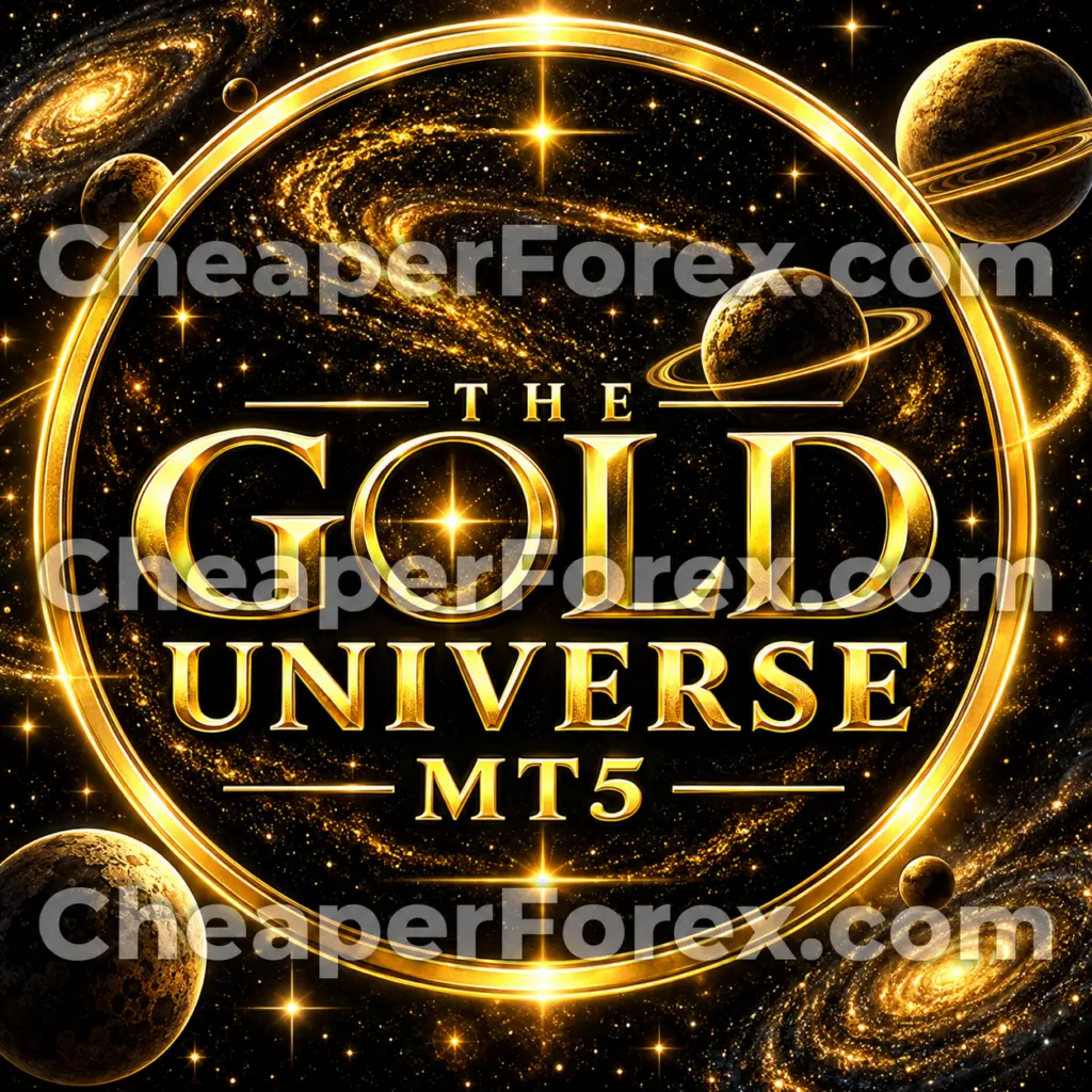 The Gold Universe MT5 promotional cover with CheaperForex.com watermarks; separate from original evidence.