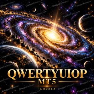 Qwertyuiop MT5 CheaperForex promotional cover; not a trading result.