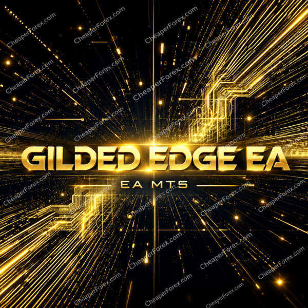 Gilded Edge EA MT5 promotional cover with repeated CheaperForex.com watermarks