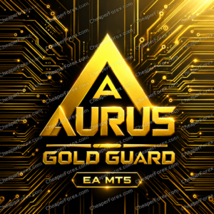 Aurus Gold Guard EA MT5 promotional cover with repeated CheaperForex.com watermarks