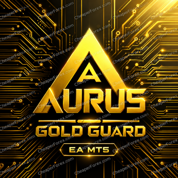 Aurus Gold Guard EA MT5 promotional cover with repeated CheaperForex.com watermarks