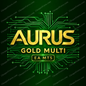 AURUS Gold Multi EA MT5 promotional cover with repeated CheaperForex.com watermarks