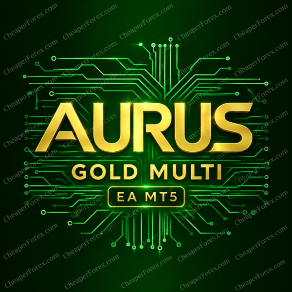 AURUS Gold Multi EA MT5 promotional cover with repeated CheaperForex.com watermarks