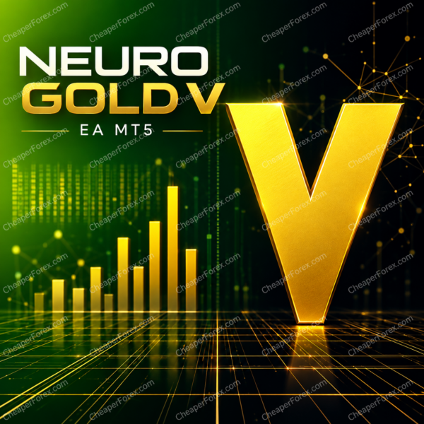 Neuro Gold V EA MT5 promotional cover with repeated CheaperForex.com watermarks