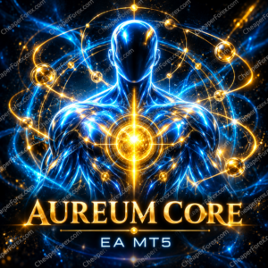 Aureum Core EA MT5 promotional cover with repeated CheaperForex.com watermarks