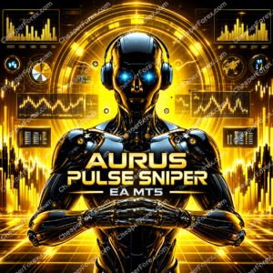 Aurus Pulse Sniper EA MT5 promotional cover with repeated CheaperForex.com watermarks