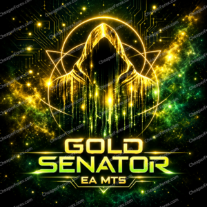 Gold Senator EA MT5 promotional cover with repeated CheaperForex.com watermarks