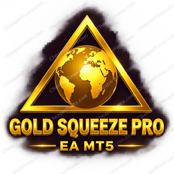Gold Squeeze Pro EA MT5 promotional cover with repeated CheaperForex.com watermarks