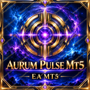 Aurum Pulse EA MT5 promotional cover with repeated CheaperForex.com watermarks