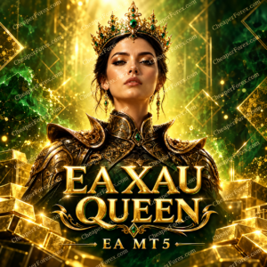 EA XAU Queen MT5 promotional cover with repeated CheaperForex.com watermarks