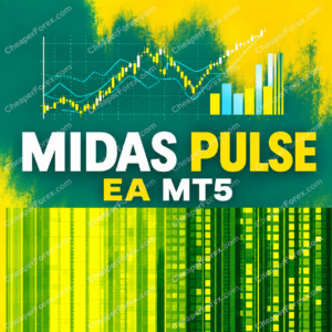 Midas Pulse EA MT5 promotional cover with repeated CheaperForex.com watermarks