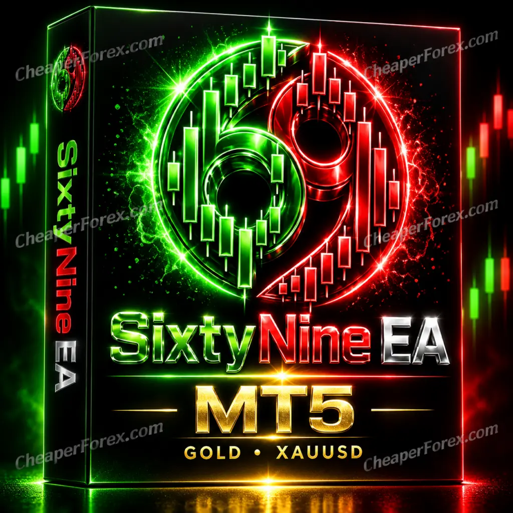 SixtyNine EA MT5 green and red trading emblem