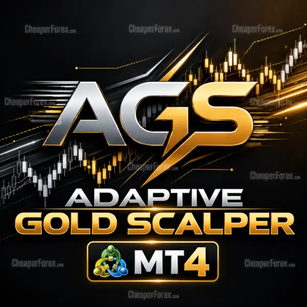 Adaptive Gold Scalper MT4 promotional artwork — not a performance screenshot.