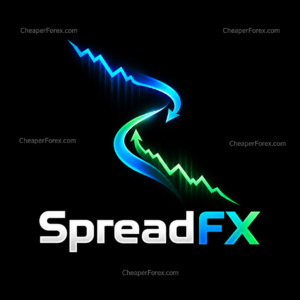 SpreadFX blue and green arrows on solid black background
