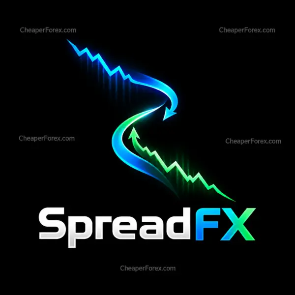 SpreadFX blue and green arrows on solid black background