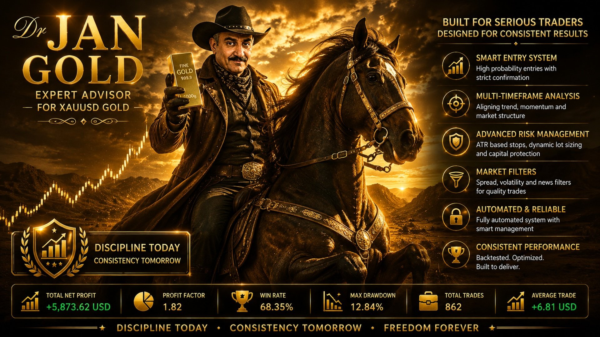 Dr JAN Gold Adaptive Professional developer feature and trading illustration